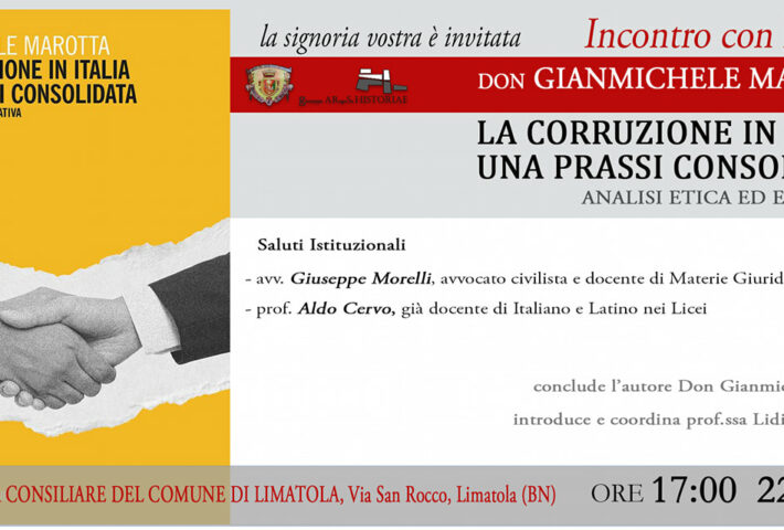 Presentazione libro ‘La corruzione in Italia, una prassi consolidata’