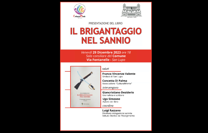 Presentazione libro “Il Brigantaggio nel Sannio”- Vol. 1