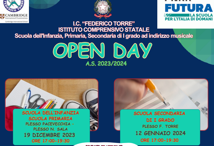 Open Day dell’I.C. Federico Torre