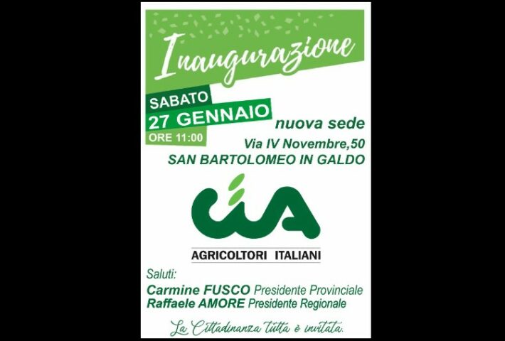 Inaugurazione nuova sede territoriale di Cia