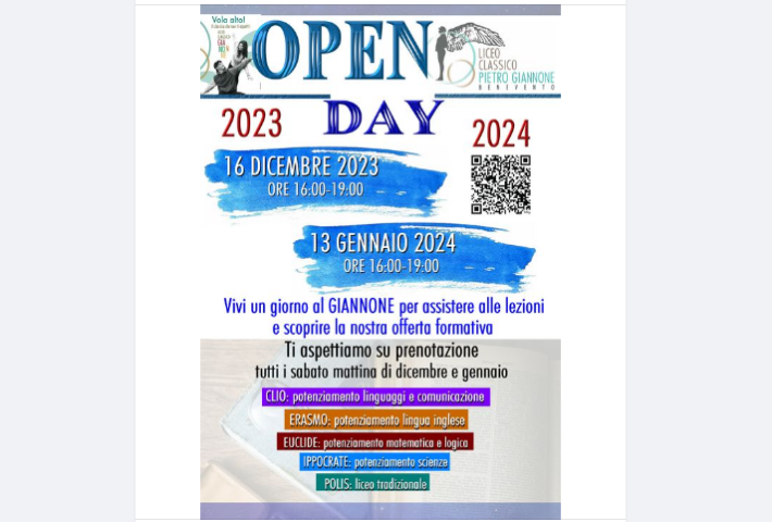 Open day liceo classico ‘Giannone’