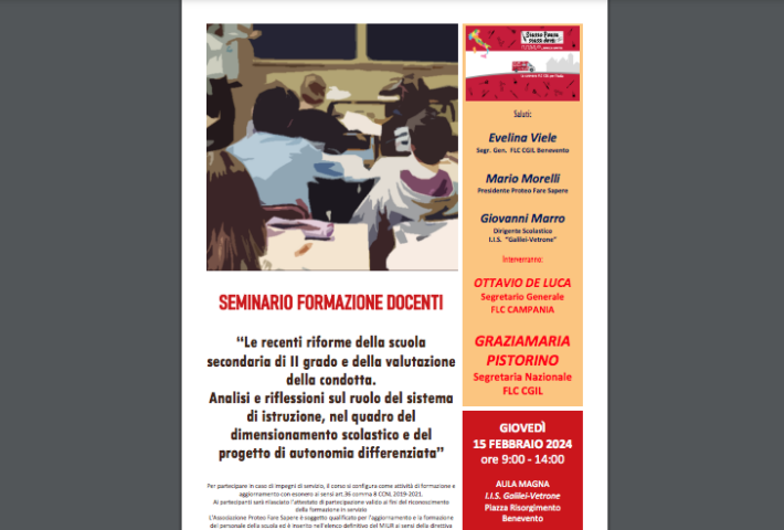 Seminario su autonomia differenziata e riforme scuola superiore