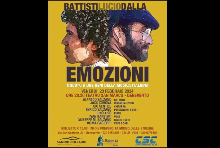 Spettacolo ‘EMOZIONI’: doppio tributo a Battisti e Dalla