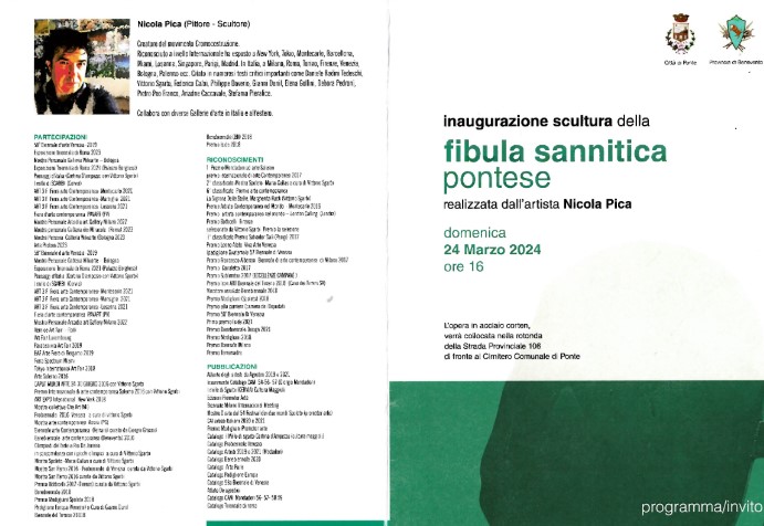 Inaugurazione della Scultura della Fibula Sannitica Pontese