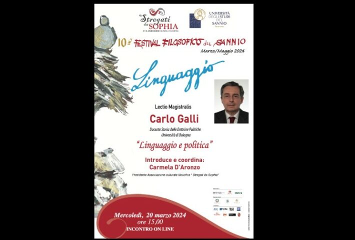 Lectio Magistralis del prof. Carlo Galli: ‘Linguaggio e politica’