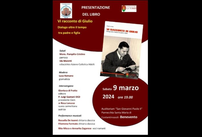 Presentazione libro “Vi racconto di Giulio – Dialogo oltre il tempo tra padre e figlia”