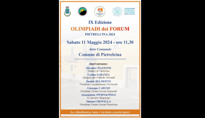 Presentazione “Olimpiadi dei Forum – Pietrelcina 2024”