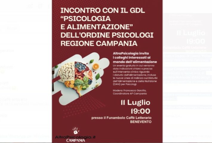 Incontro con il Gruppo Di Lavoro “Psicologia e alimentazione”