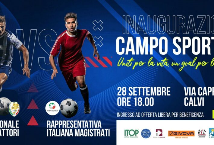 Inaugurazione del nuovo campo sportivo comunale