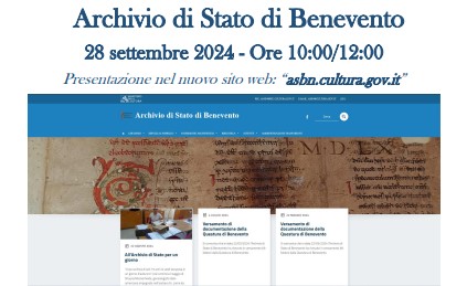 L’Archivio di Stato presenta il nuovo sito istituzionale