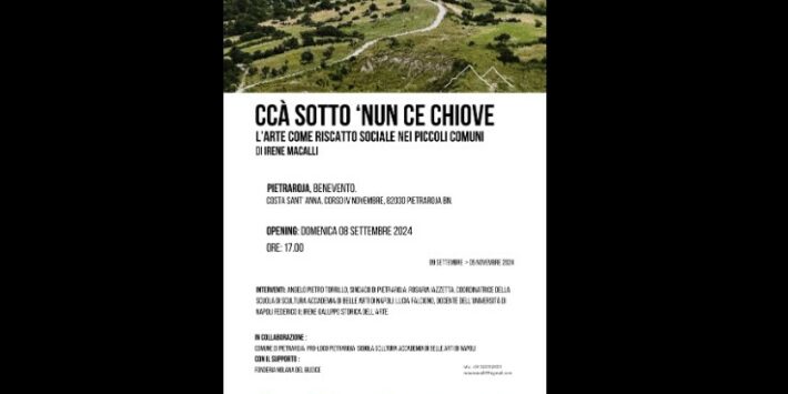 Inaugurazione opera CCÀ SOTTO ‘NUN CE CHIOVE