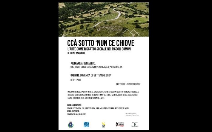 Inaugurazione opera CCÀ SOTTO ‘NUN CE CHIOVE