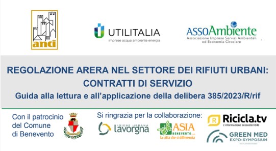 Vademecum su Regolazione ARERA nel settore dei rifiuti urbani