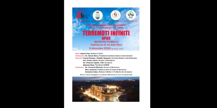 Convegno ‘Terremoti infiniti’