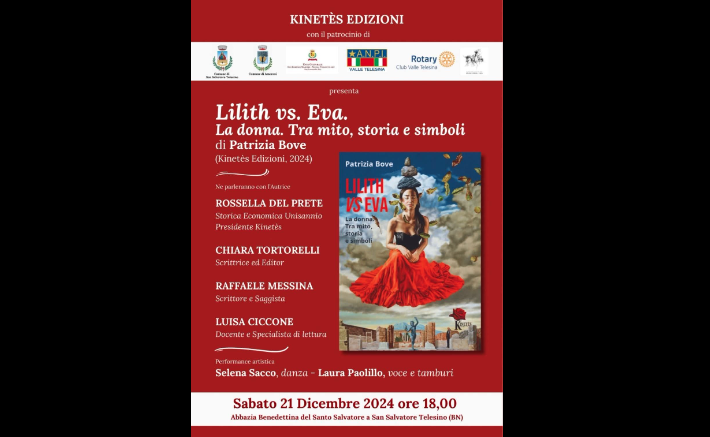 Presentazione libro “Lilith vs. Eva. La donna. Tra mito, storia e simboli”