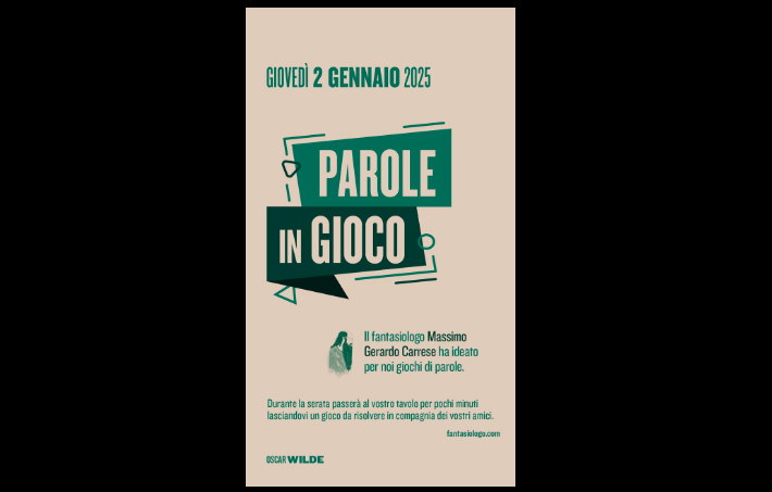 ‘Parole in gioco’ con il fantasiologo Massimo Gerardo Carrese