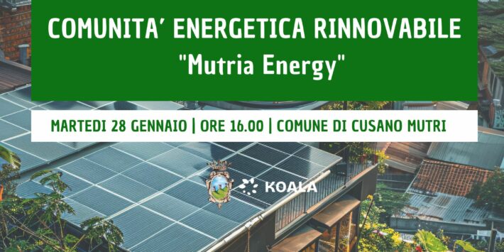 Incontro su Comunità Energetica Rinnovabile (CER) “Mutria Energy”