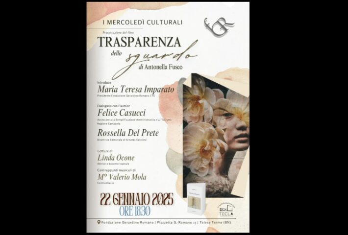 Presentazione libro poesie “Trasparenza dello sguardo”