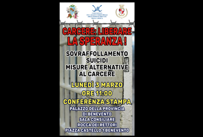 “Carcere: liberare la speranza. Sovraffollamento, suicidi Misure alternative al Carcere”