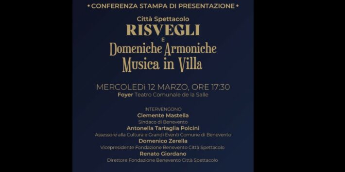 Presentazione “Città Spettacolo Risvegli” e “Domeniche Armoniche III edizione”