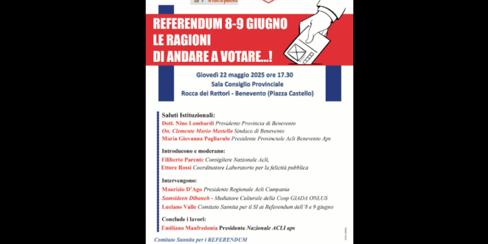 Incontro con il presidente nazionale Acli sul Referendum