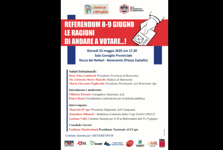 Incontro con il presidente nazionale Acli sul Referendum