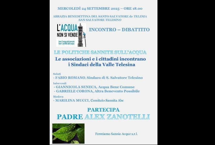 Convegno ‘Le politiche sannite sull’acqua’