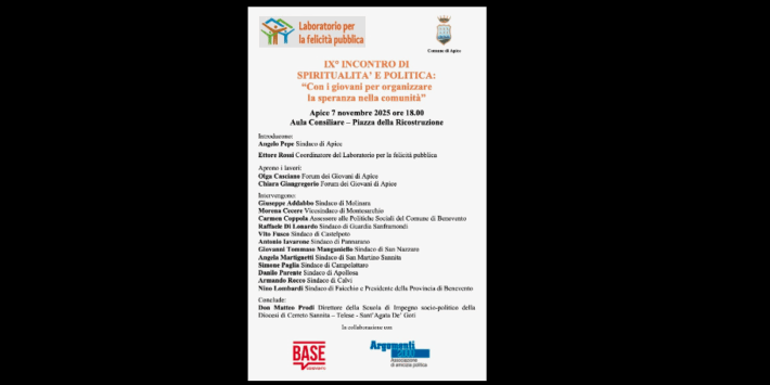 “Con i giovani per organizzare la speranza nella comunità”