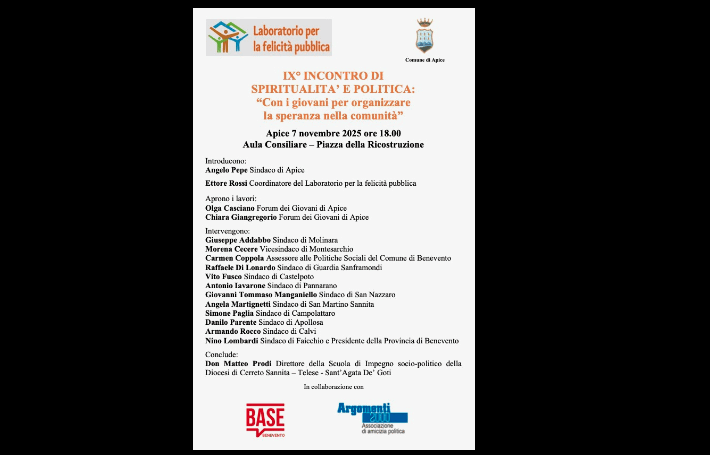 “Con i giovani per organizzare la speranza nella comunità”