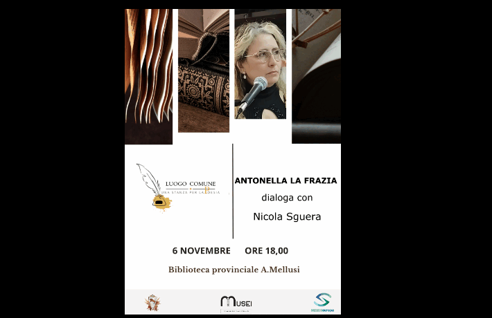 “Luogo comune. Una stanza per la poesia”: Antonella La Frazia dialoga con Nicola Sguera