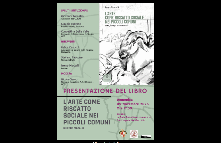 “L’arte come riscatto sociale nei piccoli comuni: arte, luogo e comunità”