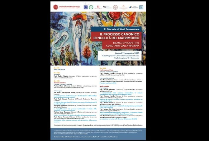 Giornata di Studi Beneventana promossa dalle cattedre di Diritto ecclesiastico e Diritto canonico
