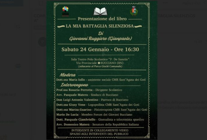 Presentazione libro “La mia battaglia silenziosa”