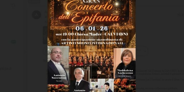 L’Epifania a Calvi: befana e gran concerto serale