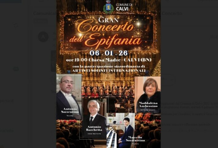 L’Epifania a Calvi: befana e gran concerto serale