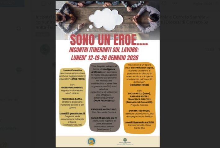 Incontro formativo ‘Sono un eroe…’
