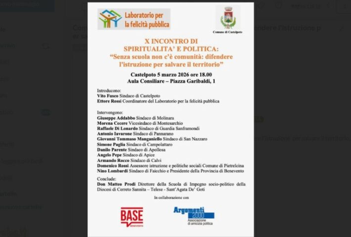 “Senza scuola non c’è comunità: difendere l’istruzione per salvare il territorio”