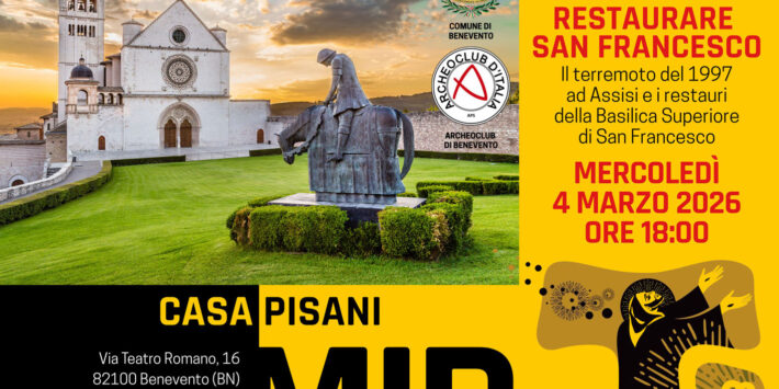 Restaurare San Francesco: salotto culturale con Giulio Cesare Pedicini