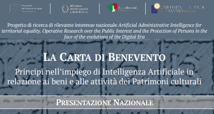 “Principi nell’impiego di Intelligenza Artificiale in relazione ai beni e alle attività dei patrimoni culturali”