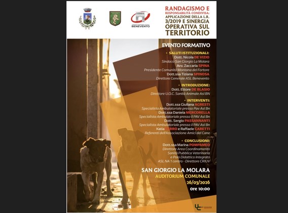 “Randagismo e responsabilità condivisa: Applicazione della L.R. 3/2019 e sinergia operativa sul territorio”