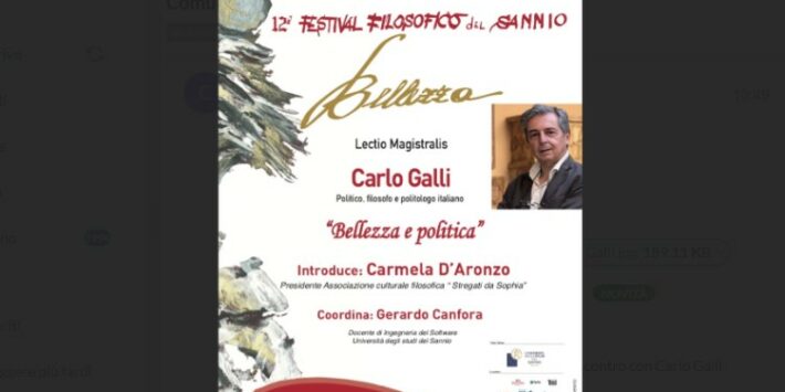 Incontro con Carlo Galli: ‘Bellezza e politica’