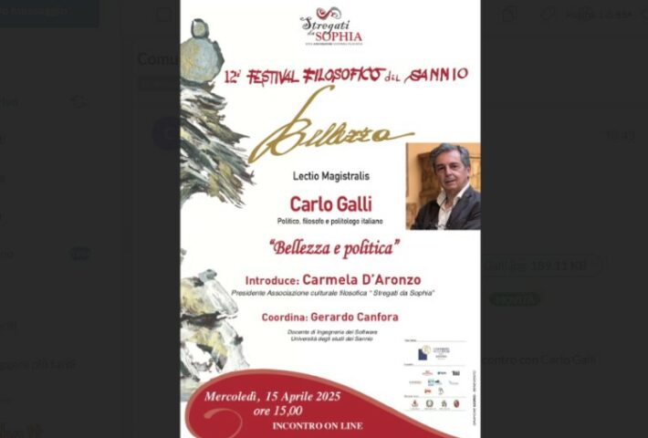 Incontro con Carlo Galli: ‘Bellezza e politica’