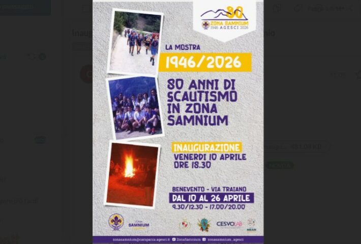 Inaugurazione della mostra sugli 80 anni dello scoutismo nella Zona Samnium