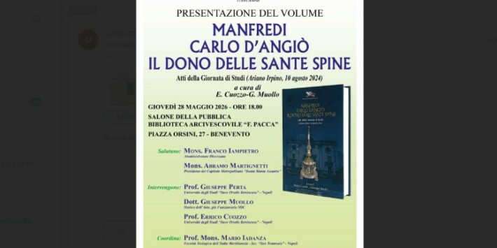 Presentazione libro ‘Manfredi Carlo d’Angiò il dono delle sante Spine’