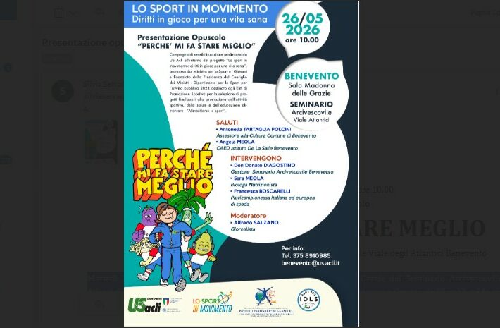 Presentazione opuscolo ‘Perché mi fa stare meglio’